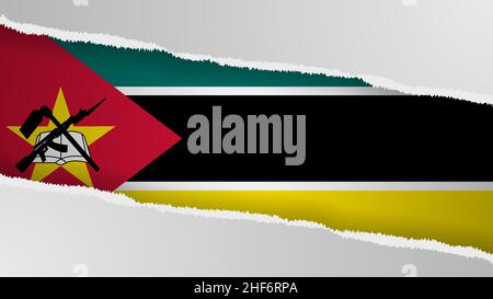 EPS10 Vector Patriotic background with Mozambique flag colors. An element of impact for the use you want to make of it. Stock Vector