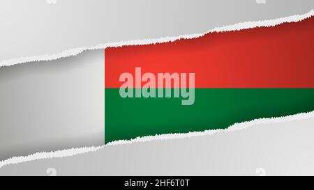 EPS10 Vector Patriotic background with Madagascar flag colors. An element of impact for the use you want to make of it. Stock Vector