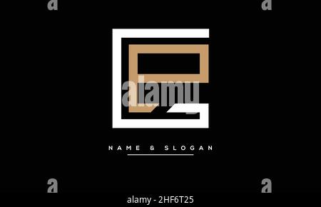 EC, CE Abstract Letters Logo monogram Stock Vector