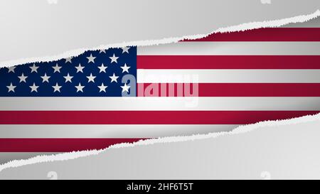 EPS10 Vector Patriotic background with Usa flag colors. An element of impact for the use you want to make of it. Stock Vector