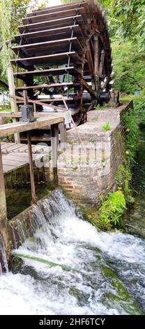 Veules-les-Roses is located on the shortest river in France and is one of the most beautiful villages in Normandy,  Cote d 'Albatre, Stock Photo