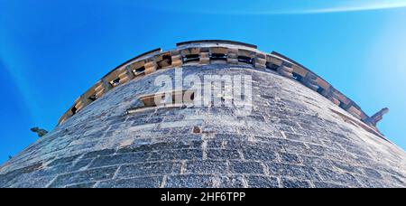 emblematic fortress towers in La Rochelle,  France,  Charente-Maritime, Stock Photo