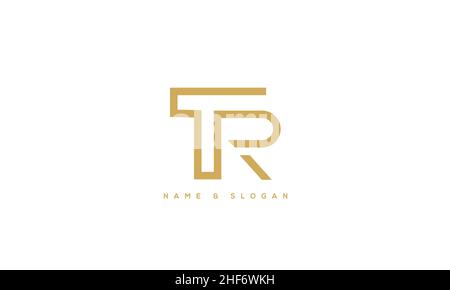 TR, RT Abstract Letters Logo Monogram Stock Vector