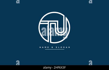 TU, UT Abstract Letters Logo monogram Stock Vector
