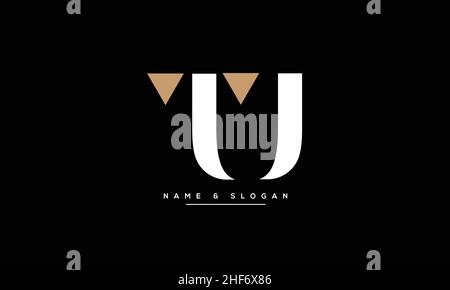 TU, UT Abstract Letters Logo monogram Stock Vector
