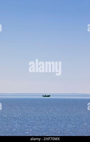 boat with sea and sky Stock Photo
