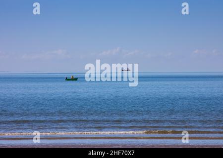 boats with sea and sky Stock Photo