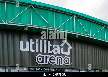 Newcastle, UK - 7th July 2019: The Utilita Arena, previously called Metro Arena, is a sports and entertainment arena in the city of Newcastle upon Tyn Stock Photo