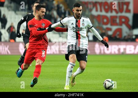 Istanbul, Turkey. 14th Jan, 2022. ISTANBUL, TURKEY - JANUARY 14: Miralem  Pjanic of Besiktas JK during the Turkish Super Lig match between Besiktas  and Gaziantep FK at Vodafone Park on January 14