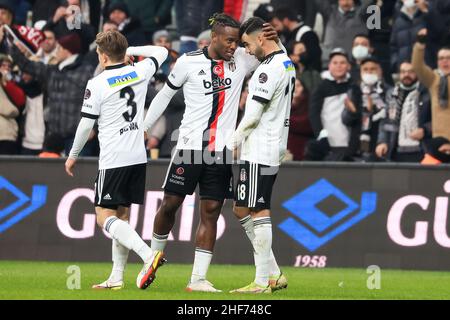 Istanbul, Turkey. 14th Jan, 2022. ISTANBUL, TURKEY - JANUARY 14: Miralem  Pjanic of Besiktas JK during the Turkish Super Lig match between Besiktas  and Gaziantep FK at Vodafone Park on January 14