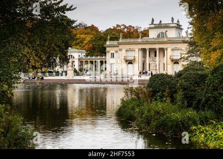 Europe,  Poland,  Voivodeship Masovian,  Warsaw -  Palace on the Isle - Lazienki park Stock Photo
