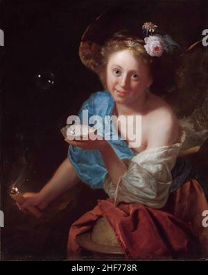 An allegory of Fortune, by Godfried Schalcken. Stock Photo