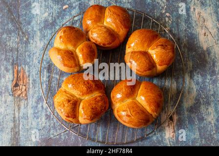 Homemade bread rolls fresh out of the oven Stock Photo