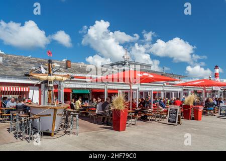 Fish restaurant Gosch at the port of List,  Sylt Island,  Schleswig-Holstein,  Germany Stock Photo