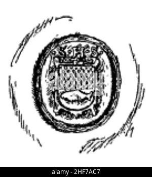 Seal of Sigfrid Henriksson Sarfve (c 1590). Stock Photo