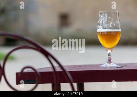 France,  Lorraine,  Pays de Stenay et du Val Dunois,  Grand Est region,  Mouzay,  beer,  Brasserie de Charmois Stock Photo