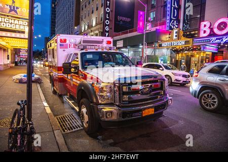 USA,  New York City,  Manhattan,  fire department Stock Photo
