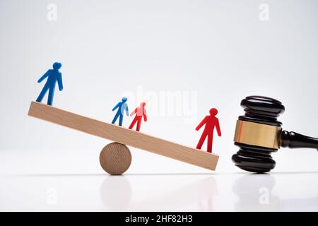 Family With Kids Divorce And Child Custody Stock Photo