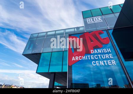 Copenhagen,  Koebenhavn,  Danish Architecture Center (Dansk Arkitektur Center,  DAC),  Inner Harbour in Zealand,  Sealand,  Sjaelland,  Denmark Stock Photo