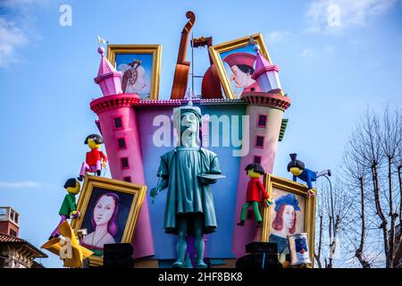 The carnival of Fano is the oldest in Italy Stock Photo