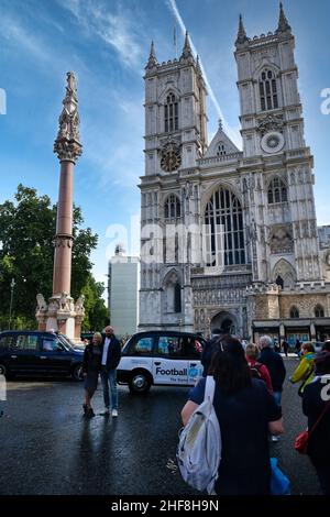 Westminster Abbey,Gothic abbey church in the City of Westminster, london, It is one of the UK's most notable religious buildings Stock Photo