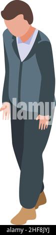 Fired worker icon isometric vector. Man job. Bad business Stock Vector