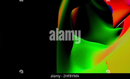 Looping blue neon structure. Colorful Abstract Turtle Shell Fluid Cells Retro Motion Background Loop Small. Kaleidoscope mix Stock Photo