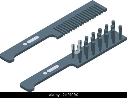 Beard comb icon isometric vector. Hair hipster. Haircut style Stock Vector