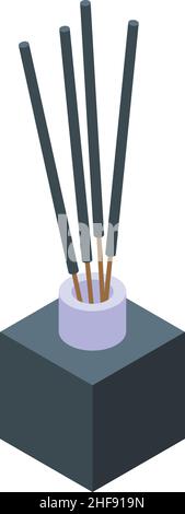 Air freshener sticks icon isometric vector. Fragrance scent. Diffuser reed Stock Vector