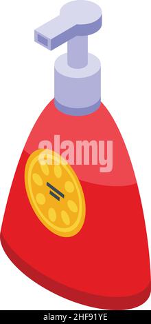 Cream dispenser icon isometric vector. Hand gel. Soap wash Stock Vector