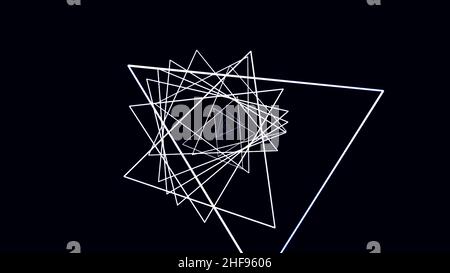 Abstract motion graphics with colored spiral. Parametric motion. Abstract futuristic space background. Fantastic video animation with stripe wave obje Stock Photo