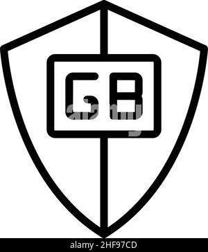 Secured ssd icon outline vector. Camera memory. Gb storage Stock Vector