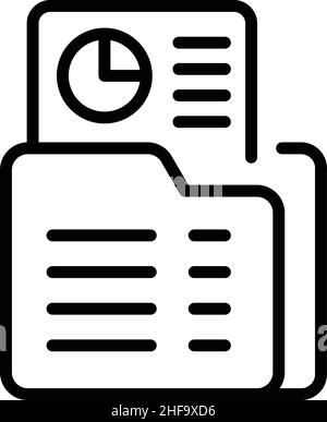 Collateral folder icon outline vector. Loan payment. Finance time Stock Vector