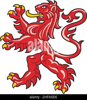 Heraldic lion / vintage illustration Stock Vector