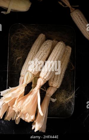 White Sticky Corn (waxy Corn), Jagung Ketan from Lombok, Indonesia Stock Photo