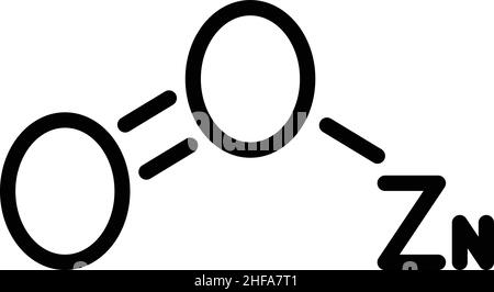 Chemical zinc icon outline vector. Tablet rich. Vitamin food Stock Vector