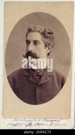 Sebastianutti, Guglielmo (1825-1881) & Benque, Franz (1841-1921) - Giovanni Verga. Stock Photo