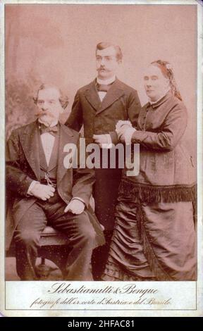 Sebastianutti, Guglielmo (1825-1881) & Benque, Franz (1841-1921) - Famiglia. Stock Photo