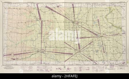 Sectional aeronautical charts - (United States). Stock Photo