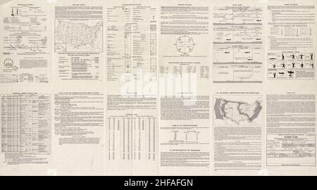 Sectional aeronautical charts - (United States). Stock Photo