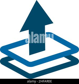 Upload icon logo design vector illustration template Stock Vector