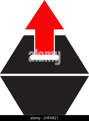 Upload icon logo design vector illustration template Stock Vector