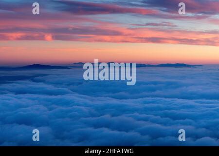 Sunset sky abstract, colorful sunset clouds Stock Photo