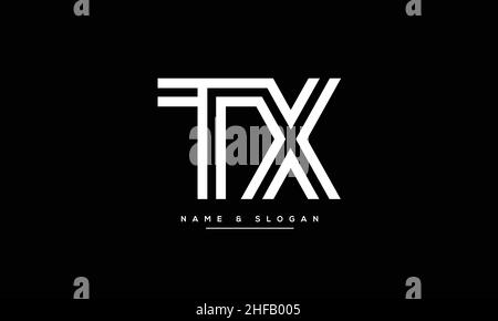 TX, XT Abstract Letters Logo monogram Stock Vector
