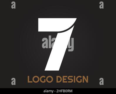 numbers in a beautiful design , logo design Stock Vector
