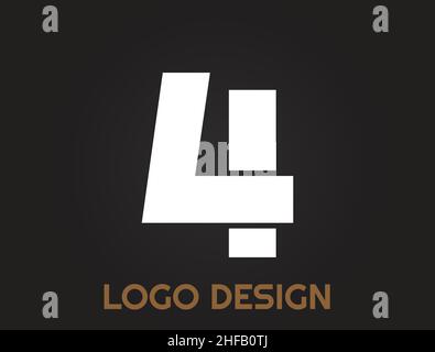 numbers in a beautiful design , logo design Stock Vector