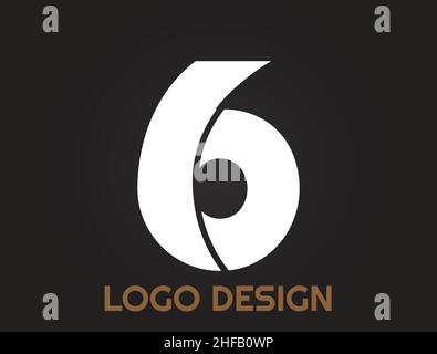 numbers in a beautiful design , logo design Stock Vector