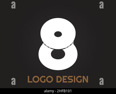 numbers in a beautiful design , logo design Stock Vector