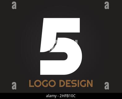 numbers in a beautiful design , logo design Stock Vector