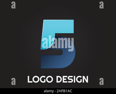 numbers in a beautiful design , logo design Stock Vector